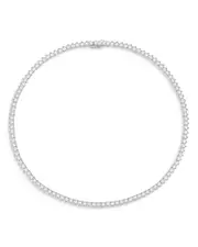 Bloomingdale's Fine Collection Certified Diamond Tennis Necklace in 14K White Gold, 15.0 ct. t. w.
