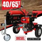 BBT 40/65 Ton Hydraulic Wood Log splitter 10hp Diesel electric start - 2-Year...