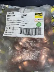 Viega 77322 3/4 Propress Zero Lead Copper 90-Degree Elbow 10 Pack