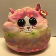 Ty Squish A Boos Sonny Cat Multicolored Plush 14” Large Toy NWT