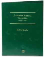 Coin Folder for 1938-1961 Jefferson Nickels Vol.1 LCF25 Gift Album by Littleton