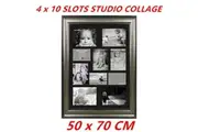 4 x 10-In-1 Collage Photo Frame Silver Picture Frame Home Decor Gift 50x70cm