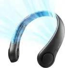 Portable Bladeless Neck Fan, Hands-Free, Rechargeable 5-Speed Cooling Fan, Black