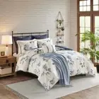 NEW! ~ COUNTRY CHIC FARMHOUSE BLUE NAVY WHITE ROSE LEAF SOFT QUILT COMFORTER SET