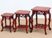 Legged Rosewood Fishbowl Stand Bonsai Teapot Stone Vase Flower Rack Wooden Base