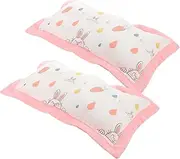 SECFOU Child Pillowcase Tiny Pillow Case Envelope Closure Car Travel Pillow Breathable Muslin Machine Washable for Toddlers