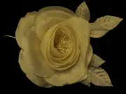 Millinery Flower 4" Ivory Cream of Pure Silk Fabric for Hat Wedding + Hair KM3 C