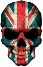 SKULL UNION JACK FLAG DECAL STICKER 3M TRUCK UNITED KINGDOM VEHICLE WINDOW WALL