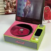Portable CD Player with Speakers Bluetooth for Car Home, Small Compact Desktop Retro CD Player Rechargeable with Headphones Radio (Green Pink)