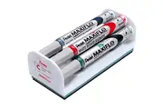 Pentel Maxiflo Magnetic Eraser Set With 4 Markers