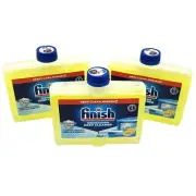 Finish Deep Clean Dishwasher Cleaner Grease Limescale Removal Lemon 3x250ml Pack