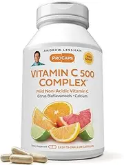 Vitamin C 500 Complex 360 Capsules – Non-Acidic Vitamin C Plus Citrus Bioflavonoids for Immune System and Anti-Oxidant Support, No Stomach Upset, Small Easy to Swallow Capsules