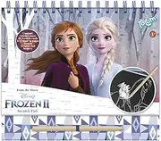 Frozen II Scratch Book: Scratch Book & Colouring Book with Stencils and Glitter Stickers with Anna & Elsa Activity Book for Home and Travel 681439