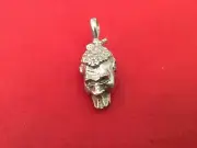 RETRO SILVER PLATED CRAZY MONKEY HEAD ROACH CLIP