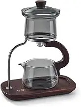 Lazy Glass Tea Set, Semi Automatic Drip Rotating with Infuser Glass Teapot Set, Home Lazy Semi Automatic Tea Maker, Glass Magic Teapot Set, Magnetic Teapot for Home Office