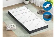 STARRY EUCALYPT Foldable Mattress Folding Foam Lounge Bed with Bamboo Cover King Single