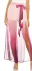 NWT Jonathan Simkhai Sm Ombre Wide-Leg Split Front Pants Magenta 96955
