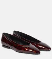 [Loro Piana] Loro Piana Primula patent leather ballet flats AU 5.5 brown