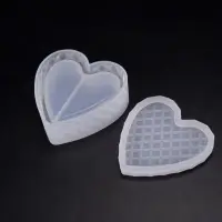 在飛比找蝦皮購物優惠-J 心形切段模具DIY水晶滴膠收納盒矽膠模具飾品