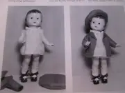 13" Flapper DOLL Fanny Dress/ Coat/ Beret Pattern / Gladys Brown UNCUT