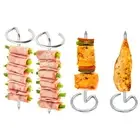 20pcs Hanging Flat Grill BBQ Tool Stainless Steel Vertical Grill Skewers _ha