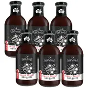 6x Grill Society BBQ Sweet Honey Sauce Gluten Free Condiment Meat Glaze 550g