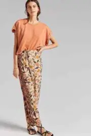 NWT Anthropologie Smocked Balloon-Leg Pants new size 2 brown floral