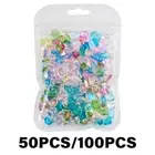 50/100 Pcs Mix Shape Nail Rhinestones Nails Art Charms Sparkling Nail Gems Charm