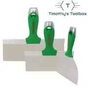 USG Sheetrock Classic Stainless Steel Finishing Knife PACK OF 3 (6'', 8'', 10'')