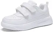 [RTOUNT] Kids Running Trainers for Boys Tennis Sneakers Lightweight Breathable Walking Shoes Fashion School Sports Shoes, White, 3 UK