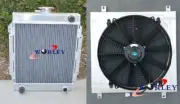 3 core aluminum radiator & shroud & fan for DATSUN 1200 Manual (for: Nissan)
