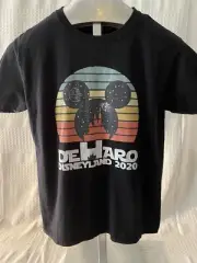 De Haro Disneyland 2020 T Shirt Mickey Star Wars Kids Sz L Black NWOT