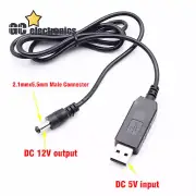 5.5 x 2.1 mm USB 5V to 12V DC Connector Step-up Module Converter Adapt CableA3GS