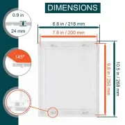 8" x 10" White Plastic Access Panel. Service Shaft Door Panel. Plumbing Elect...