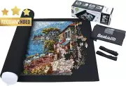 Becko Puzzle Roll Felt Mat for Jigsaw Storage up to 1500 Pieces Drawstring Bag