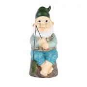 Northcote Pottery 10 x 22cm Dwarf Fishing Garden Statue