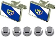 [Select Gifts] Shirt Dress Studs Ponta Grossa City South Region Flag Cufflinks