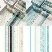 10 Rolls Decorative Tapes Set Geometry Multi-Pattern Decorative Masking CuYIf
