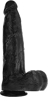 13" XXXL Realistic Black Big Dildo with Suction Cup,2.83" Wide Thick Huge Fist Dildo,Biggest Fake Cock,G-Spot Giant Monster Dildo, Prostate Play Sex Toys for Adult (Black)