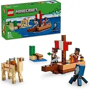 LEGO® Minecraft The Pirate Ship Voyage 21259 Set with Pirate Boat, Squid, Camel, and Pirates for Ages 8+