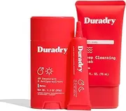 Duradry 3-Step Protection System - AM Deodorant, PM Antiperspirant Gel, Deep Cleansing & Deodorizing Body Wash, Prescription Strength, Excessive Sweating, Hyperhidrosis, Block Sweat & Odor - Barça