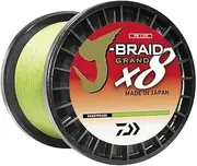 Daiwa J-Braid Grand X8, Filler Spool, Chartreuse, Mono Dia.= 8lb.
