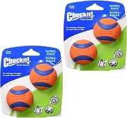 Chuckit! Dog Fetch Toy Ultra Ball Durable Rubber Fits Launcher Small 4 Balls
