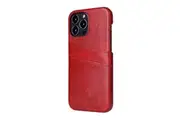 For iPhone 13 Pro Case Deluxe Leather Wallet Back Shell Slim Cover Red