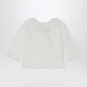 [Bonpoint] White Joliette blouse with ruffles 2 Y White