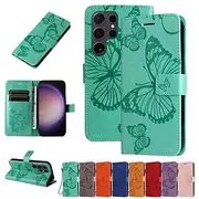 Phone Case For Samsung Galaxy S24 S23 S22 S21 S20 Ultra Plus FE A54 A34 A14 Note 20 10 S25 Ultra Wallet Case Magnetic Full Body Protective with Wrist Strap But