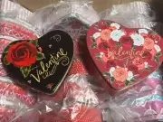 32 Pack Valentine's Day Heart Tins with Lids Bulk Heart Candle Jars Gift