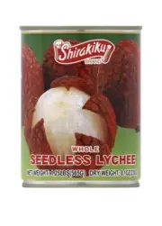 shirakiku whole seedless lychee 1.25lb (pack of 4)