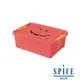 【日本 SPICE】KIDS 馬卡龍色彩 附蓋 微笑整理箱 收納箱 - 紅色 S