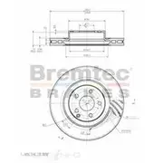 Bremtec Euro-Line GeoZinc Coated Brake Rotor - BDR17880EL